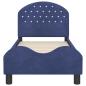 Preview: Kinderbettgestell mit Kopfteil Polizeiblau 70 x 140 cm Samt