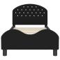 Preview: Kinderbettgestell mit Kopfteil Schwarz 80 x 160 cm Samt