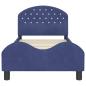 Preview: Kinderbettgestell mit Kopfteil Polizeiblau 80 x 160 cm Samt