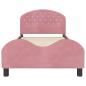 Preview: Kinderbettgestell mit Kopfteil Rosa 80 x 200 cm Samt