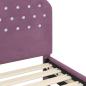 Preview: Kinderbettgestell mit Kopfteil Lila 90 x 200 cm Samt
