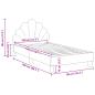 Preview: Kinderbettgestell mit Kopfteil Hellgrau 80 x 160 cm Samt