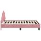 Preview: Kinderbettgestell mit Kopfteil Rosa 80 x 160 cm Samt