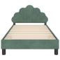 Preview: Kinderbettgestell mit Kopfteil Meergrün 90 x 190 cm Samt