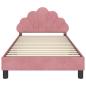Preview: Kinderbettgestell mit Kopfteil Rosa 90 x 200 cm Samt
