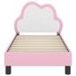 Preview: Kinderbettgestell mit Kopfteil mit Kopfteil Rosa 70 x 140 cm PU