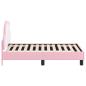 Preview: Kinderbettgestell mit Kopfteil mit Kopfteil Rosa 70 x 140 cm PU