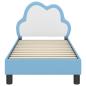 Preview: Kinderbettgestell mit Kopfteil mit Kopfteil Blau 70 x 140 cm PU