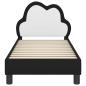 Preview: Kinderbettgestell mit Kopfteil Schwarz 70 x 140 cm PU