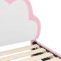 Preview: Kinderbettgestell mit Kopfteil mit Kopfteil Rosa 80 x 160 cm PU