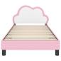 Preview: Kinderbettgestell mit Kopfteil mit Kopfteil Rosa 90 x 190 cm PU