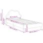 Preview: Kinderbettgestell mit Kopfteil Schwarz 90 x 200 cm PU