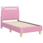 Preview: Kinderbettgestell mit Kopfteil Rosa 70 x 140 cm Stoff