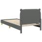 Preview: Kinderbettgestell mit Kopfteil Dunkelgrau 90 x 190 cm Stoff