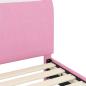 Preview: Kinderbettgestell mit Kopfteil Rosa 90 x 190 cm Stoff
