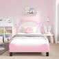 Preview: Kinderbettgestell mit Kopfteil Rosa 80 x 200 cm PU