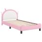 Preview: Kinderbettgestell mit Kopfteil Rosa 80 x 200 cm PU