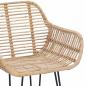 Preview: Barstuhl 2 pcs Natur 55 x 52 x 92 cm Rattan und Eisen