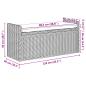 Preview: Sitzbank mit Stauraum mit Kissen Grau 110 x 40 x 50 cm Rattan