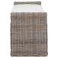 Preview: Sitzbank mit Stauraum mit Kissen Grau 110 x 40 x 50 cm Rattan