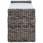 Preview: Sitzbank mit Stauraum Schwarz gewaschen 110 x 40 x 50 cm Rattan