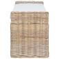 Preview: Sitzbank mit Stauraum mit Kissen Natur 110 x 40 x 50 cm Rattan