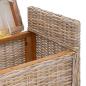 Preview: Sitzbank mit Stauraum mit Kissen Natur 110 x 40 x 50 cm Rattan