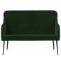 Preview: Sitzbank Dunkelgrün 110x76x80 cm Samt