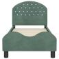 Preview: Kinderbettgestell mit Kopfteil Meergrün 70 x 140 cm Samt