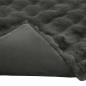 Preview: Kunstfell Kaninchenfell Decke Dunkelgrau 130 x 150 cm Polyester