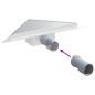 Preview: 2 in 1 Dreiecks-Duschabfluss Silber 32 x 32 x 7,5 cm