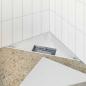 Preview: 2 in 1 Dreiecks-Duschabfluss Silber 25 x 25 cm Edelstahl 304