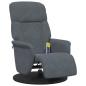 Preview: Massage Relaxsessel Dunkelgrau 91 x 71 x 105.5 cm Samt