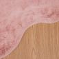 Preview: Kunstfell Hasen Teppich Olite Rosa 80 x 120 cm Polyester