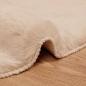 Preview: Rutschfester Teppich aus Kunstkaninchenfell OLITE Taupe