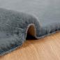 Preview: Kunstfell Hasen Teppich Olite Anthrazit 60 x 110 cm Polyester