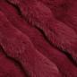 Preview: Kunstfell Kaninchenfell Decke Bordeauxrot 220 x 240 cm