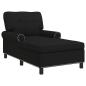 Preview: ARDEBO.de - Lounge-Liege mit Kissen Schwarz 91 x 157 x 91 cm Stoff