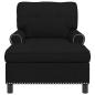 Preview: Lounge-Liege mit Kissen Schwarz 91 x 157 x 91 cm Stoff