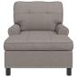Preview: Lounge-Liege mit Kissen Taupe 91 x 157 x 91 cm Stoff