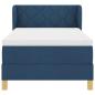 Preview: Boxspringbett mit Matratze mit Kopfteil Blau 90 x 190 cm Stoff