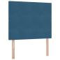 Preview: ARDEBO.de - Bett mit Stauraum und LED Dunkelblau 120 x 200 cm Samt