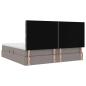 Preview: Bett mit Stauraum und LED Taupe 200 x 200 cm Polyester