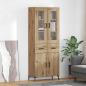 Preview: ARDEBO.de - Highboard 2 pcs Artisan-Eiche 69,5 x 34 x 180 cm Holzwerkstoff
