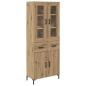 Preview: Highboard 2 pcs Artisan-Eiche 69,5 x 34 x 180 cm Holzwerkstoff