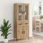 Preview: Highboard 2 pcs Artisan-Eiche 69,5 x 34 x 180 cm Holzwerkstoff