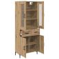 Preview: Highboard 2 pcs Artisan-Eiche 69,5 x 34 x 180 cm Holzwerkstoff