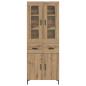 Preview: Highboard 2 pcs Artisan-Eiche 69,5 x 34 x 180 cm Holzwerkstoff