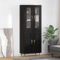 Preview: ARDEBO.de - Highboard 2 pcs Schwarz Eichen-Optik 69,5 x 34 x 180 cm