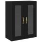 Preview: Highboard 2 pcs Schwarz Eichen-Optik 69,5 x 34 x 180 cm